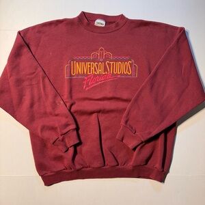 Vtg Tultex Universal Studios Florida 90’s Maroon Pullover Crewneck USA Men’s XL